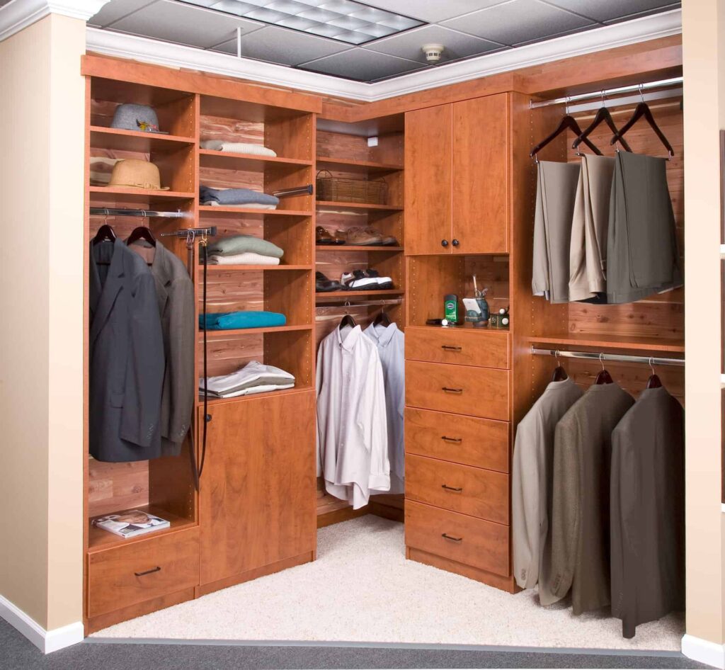 wooden closet