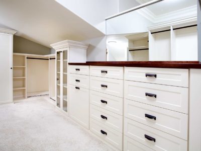 Organized closet space