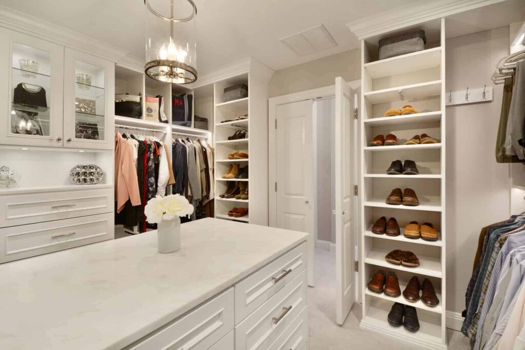 Luxurious white closet