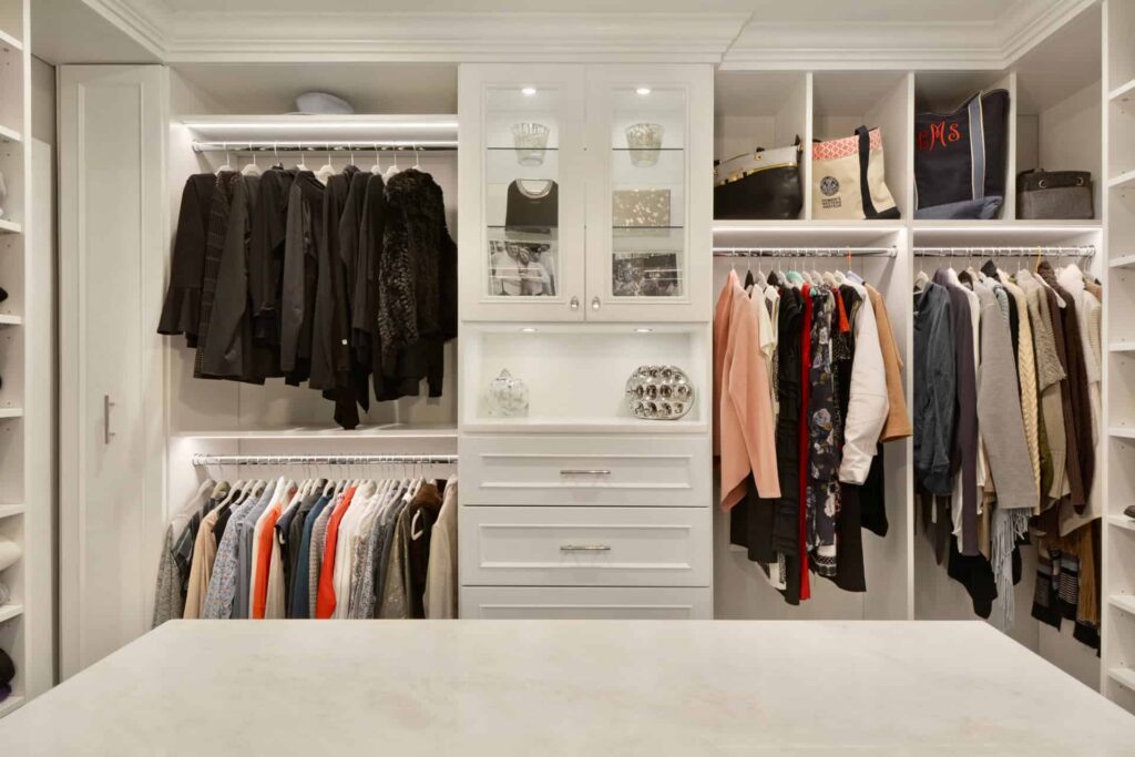 Luxurious white closet