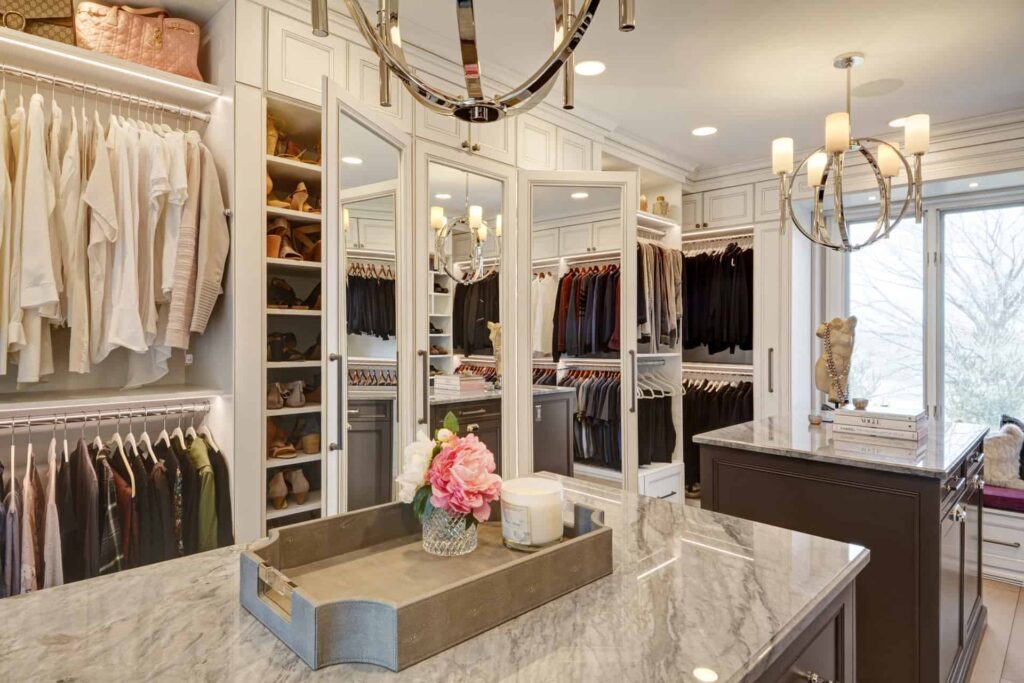 Luxurious white closet