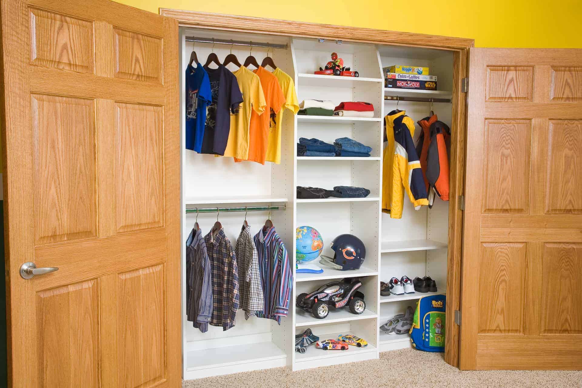 young kid's custom closet