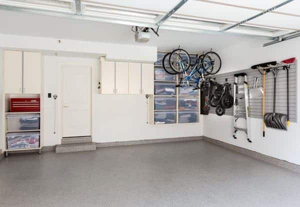 Organized garage workspace