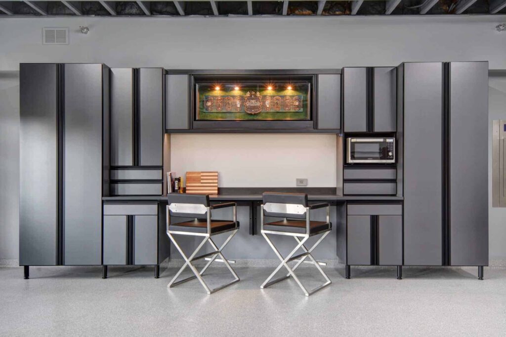 Table with custom closet