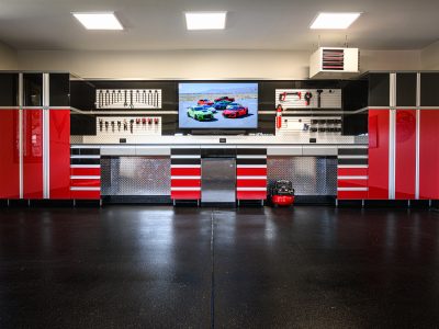 Red and Black Garage